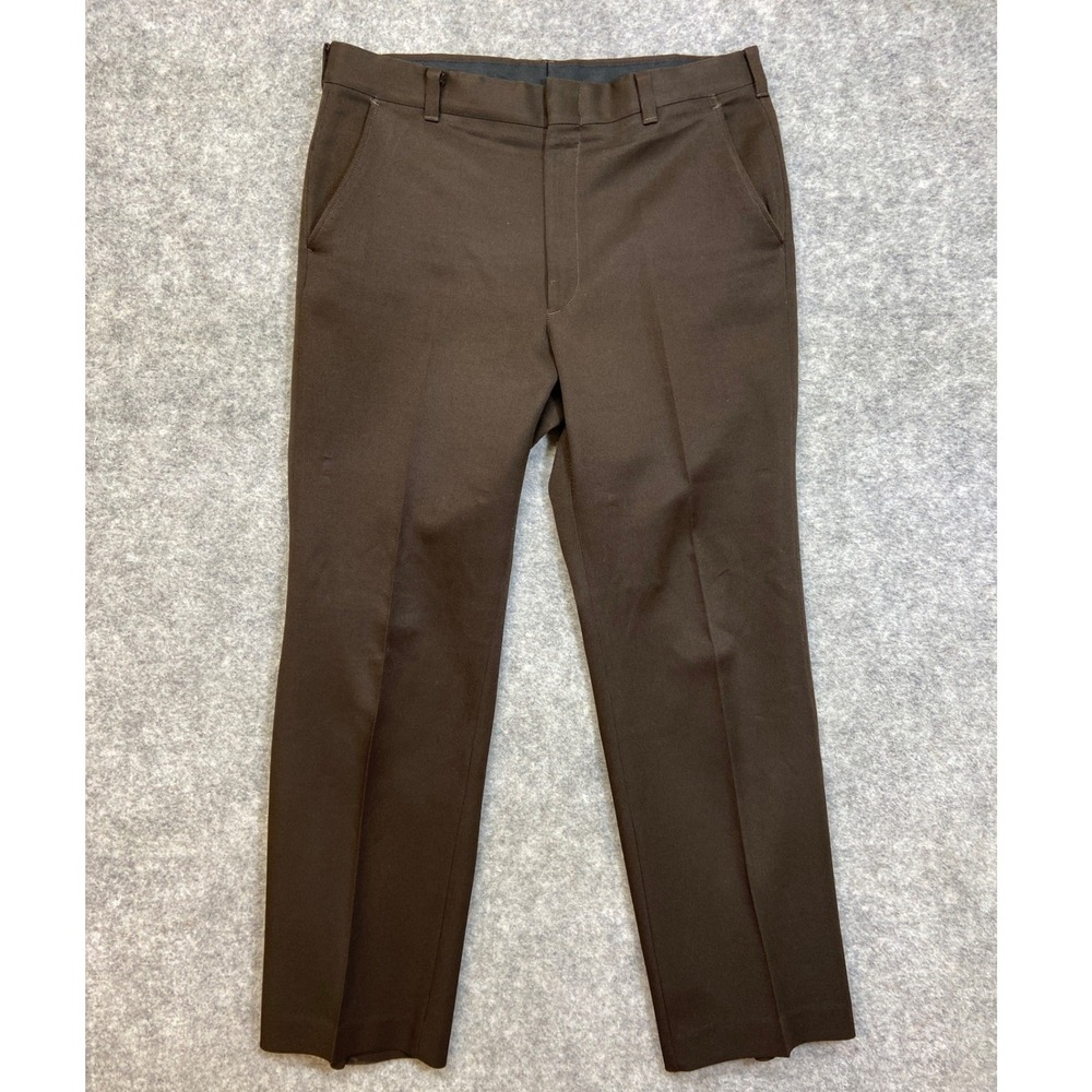 JCPenney Vintage 1970s Comfort Slack Men's Brown Dress‎ Pants Size 40x30